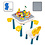 Decopatent Decopatent® - Kindertafel met  Stoeltje - Speeltafel met bouwplaat en vlakke kant - 4 Bakjes - Geschikt voor Duplo® Bouwstenen