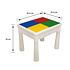 Decopatent Decopatent® - Kindertafel met 1 Stoeltje - Speeltafel met bouwplaat en vlakke kant - Tekentafel - Geschikt voor Duplo® Bouwstenen