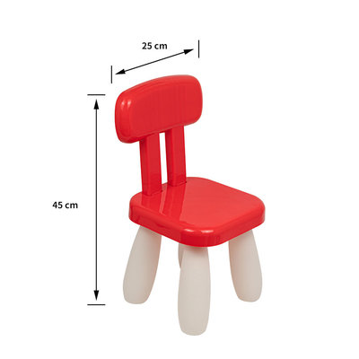 Decopatent Decopatent® - Kindertafel met 1 Stoeltje - Speeltafel met bouwplaat en vlakke kant - Tekentafel - Geschikt voor Duplo® Bouwstenen