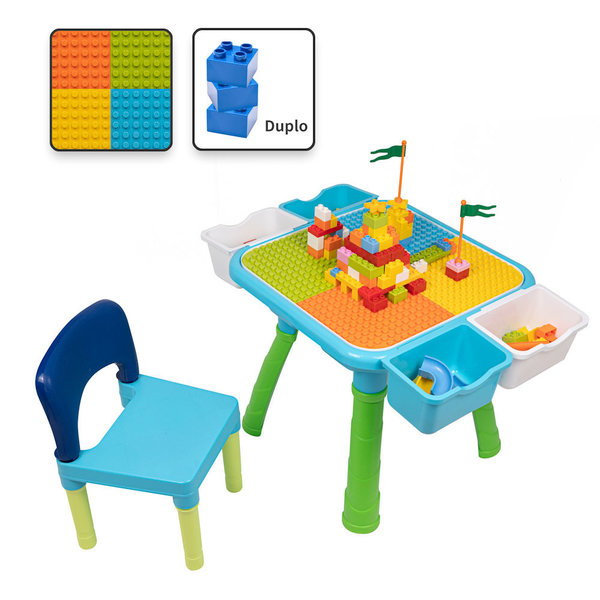 formaat Centraliseren Praten DECOPATENTDecopatent® - 4in1 Kindertafel met Lego® & Duplo® bouwplaat -  Watertafel met Hengels en Vissen - Zandtafel met Zand - Bouwtafel -  𝕍𝕖𝕣𝕜𝕠𝕠𝕡 ✪ 𝕔𝕠𝕞