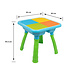 Decopatent Decopatent® - Kindertafel met 1 Stoeltje - Speeltafel met bouwplaat en Tafel kant - 4 Bakjes - Geschikt voor Duplo® Bouwstenen