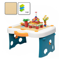 Decopatent Decopatent® - Kinder Blokkentafel - Bouwtafel - Kindertafel - Watertafel - Zandtafel - Tekentafel - Geschikt voor Lego® Bouwstenen