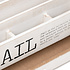 Decopatent Decopatent® Brievenbak Hout met 5 vakken & 1 Lade - Bureau organizer - Pennebak - Postbakje voor brieven telefoon etc - White Wash