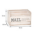 Decopatent Decopatent® Brievenbak Hout met 5 vakken & 1 Lade - Bureau organizer - Pennebak - Postbakje voor brieven telefoon etc - White Wash