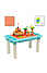 Decopatent Decopatent® - Kindertafel Bouwtafel - Speeltafel met bouwplaat (Voor Lego® blokken) en vlakke kant - 4 Vakken - Met 316 Bouwstenen