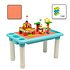 Decopatent Decopatent® - Kindertafel Bouwtafel - Speeltafel met bouwplaat (Voor Lego® blokken) en vlakke kant - 4 Vakken - Met 316 Bouwstenen