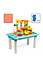 Decopatent Decopatent® - Kindertafel Bouwtafel - Speeltafel met bouwplaat (Voor Duplo® blokken) en vlakke kant - 4 Vakken - Met 78 Bouwstenen