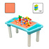 Decopatent Decopatent® - Kindertafel Bouwtafel - Speeltafel met bouwplaat (Voor Lego® blokken) en vlakke kant - 3 Vakken - Met 303 Bouwstenen