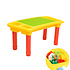 Decopatent Decopatent® - Kindertafel Bouwtafel - Speeltafel met bouwplaat (Voor Duplo® blokken) en vlakke kant - 3 Vakken - Met 90 Bouwstenen
