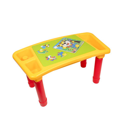 Decopatent Decopatent® - Kindertafel Bouwtafel - Speeltafel met bouwplaat (Voor Duplo® blokken) en vlakke kant - 3 Vakken - Met 90 Bouwstenen