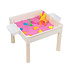 Decopatent Decopatent - 4in1 Kindertafel met Lego® & Duplo® bouwplaat - Watertafel met Hengels en Vissen - Zandtafel met Zand - Bouwtafel