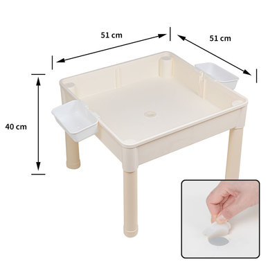Decopatent Decopatent - 4in1 Kindertafel met Lego® & Duplo® bouwplaat - Watertafel met Hengels en Vissen - Zandtafel met Zand - Bouwtafel