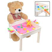 Decopatent Decopatent® - 3in1 Kindertafel met Blad - Watertafel met Hengels en Vissen - Zandtafel met Zand + Speelgoed accessoires