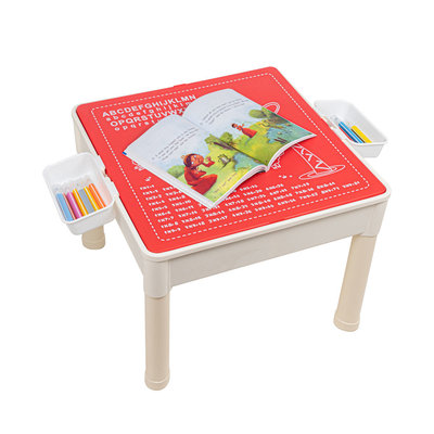 Decopatent Decopatent® - 3in1 Kindertafel met Blad - Watertafel met Hengels en Vissen - Zandtafel met Zand + Speelgoed accessoires