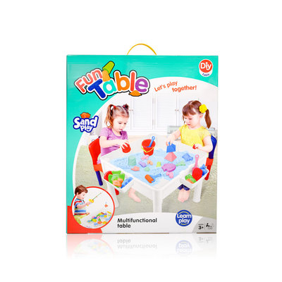 Decopatent Decopatent® - 3in1 Kindertafel met Blad - Watertafel met Hengels en Vissen - Zandtafel met Zand + Speelgoed accessoires