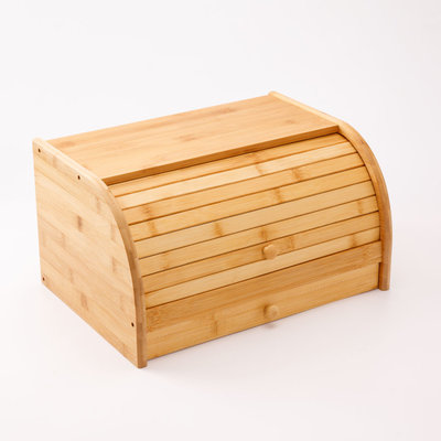 Decopatent Decopatent® Broodtrommel met Schuiflade - Bamboe - Hout - Houten - Brooddoos - Brood trommel met schuif lade