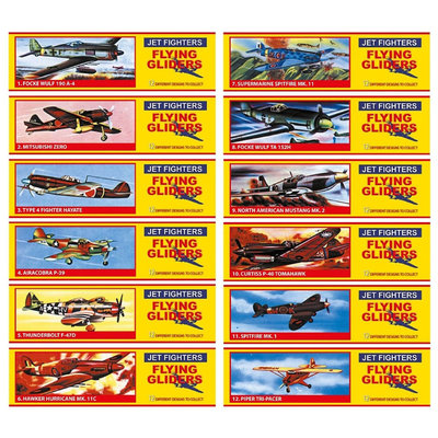 Henbrandt Decopatent® - 12 Stuks Foam Vliegtuigen - Uitdeelcadeautjes - Fighter Gliders Foam vliegtuig - Zweefvliegtuigen - Mix soorten