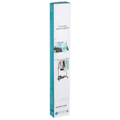 Decopatent Decopatent® Kledingrek op wieltjes - Verstelbaar Hoogte 95 -165 Cm & Breedte 80-120 Cm - Kleding rek op wielen - Kledingrek metaal