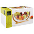 Decopatent Decopatent® Fruitschaal in hangend mandje - Schaal voor fruit - Design Fruitmand - Metaal - Bamboe - Afm 36 x 21 x 18.5 Cm