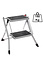 Decopatent Decopatent® Huishoudtrap Keukentrap - Met 2 Treden - Metaal - Huishoudladder Inklapbaar - Trapladder Opvouwbaar - Anti-Slip