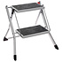 Decopatent Decopatent® Huishoudtrap Keukentrap - Met 2 Treden - Metaal - Huishoudladder Inklapbaar - Trapladder Opvouwbaar - Anti-Slip