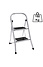 Decopatent Decopatent® Huishoudtrap Keukentrap - Met 2 Treden - Metaal - Huishoudladder Inklapbaar - Trapladder Opvouwbaar - Anti-Slip