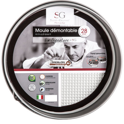 Decopatent Decopatent® Springvorm Bakvorm-  Ø28 Cm ROND - Metaal - Ronde Bakvorm - Cakevorm - Taartvorm