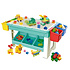 Decopatent Decopatent® - Speeltafel met bouwplaat (geschikt voor Duplo® blokken) en vlakke kant. Kindertafel met 7 Opbergbakken - Bouwtafel