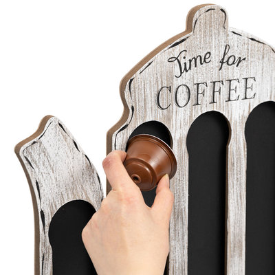 Decopatent Decopatent® - Capsulehouder Dolce Gusto - Koffiepot Design - Capsule houder voor dolce gusto koffie cups - Cuphouder - Wit / Grijs