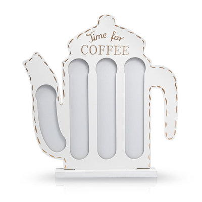 Decopatent Decopatent® - Capsulehouder Dolce Gusto - Koffiepot Design - Capsule houder voor dolce gusto koffie cups - Cuphouder - Wit