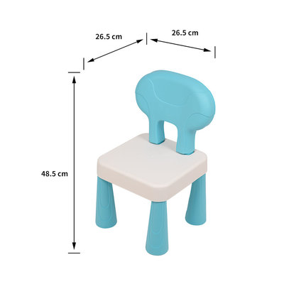 Decopatent Decopatent® - Kindertafel - Speeltafel met 1 Stoel & bouwplaat (Voor Lego® & Duplo® blokken) Bouwtafel - Watertafel - Boekenhouder