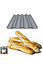 Decopatent Decopatent® Stokbroodvorm - Bakvorm voor Stokbrood - 4 rijen - Baguette bakvorm - Stokbroodvorm patisse - 38 x 33 x 2 Cm