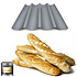 Decopatent Decopatent® Stokbroodvorm - Bakvorm voor Stokbrood - 4 rijen - Baguette bakvorm - Stokbroodvorm patisse - 38 x 33 x 2 Cm