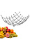 Decopatent Decopatent® Design Fruitschaal Vierkant - Schaal voor fruit - Design Fruitmand - Metaal - Afm: 31 x 31 x 14 Cm - Zilver