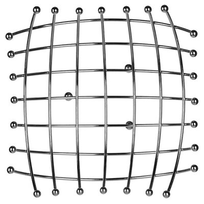 Decopatent Decopatent® Design Fruitschaal Vierkant - Schaal voor fruit - Design Fruitmand - Metaal - Afm: 31 x 31 x 14 Cm - Zilver