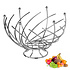 Decopatent Decopatent® Design Fruitschaal Rond - Schaal voor fruit - Ronde Design Fruitmand - Metaal - Afm: 30 x 30 x 21 Cm - Zilver
