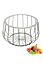 Decopatent Decopatent® Design Fruitschaal Rond - Schaal voor fruit - Ronde Design Fruitmand - Metaal - Afm: 25 x 35 x 14 Cm - Zilver