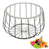 Decopatent Decopatent® Design Fruitschaal Rond - Schaal voor fruit - Ronde Design Fruitmand - Metaal - Afm: 25 x 35 x 14 Cm - Zilver