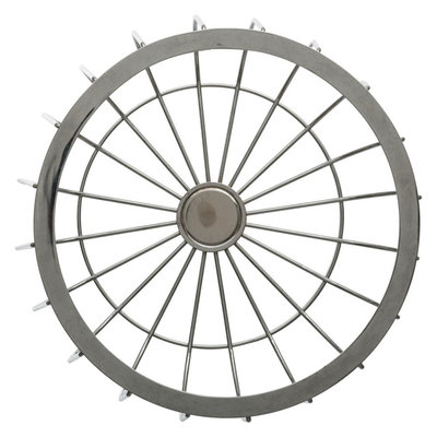 Decopatent Decopatent® Design Fruitschaal Rond - Schaal voor fruit - Ronde Design Fruitmand - Metaal - Afm: 25 x 35 x 14 Cm - Zilver