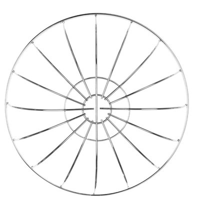 Decopatent Decopatent® Design Fruitschaal Rond - Schaal voor fruit - Ronde Design Fruitmand - Metaal - Afm: 31 x 31 x 12.5 Cm - Zilver