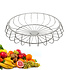 Decopatent Decopatent® Design Fruitschaal Rond - Schaal voor fruit - Ronde Design Fruitmand - Metaal - Afm: 33 x 33 x 7 Cm - Zilver