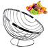 Decopatent Decopatent® Design Fruitschaal Rond - Schaal voor fruit - Ronde Oblik Design Fruitmand - Metaal - Afm 26.5 x 24 x 19 Cm - Zilver