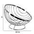 Decopatent Decopatent® Design Fruitschaal Rond - Schaal voor fruit - Ronde Oblik Design Fruitmand - Metaal - Afm 26.5 x 24 x 19 Cm - Zilver