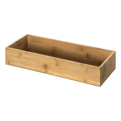 Decopatent Decopatent® 3-Delige Bestekbak - Lade Indeling met 3 bakjes -  Ladebakjes - Besteklade Organizer - Bamboe hout - Bestekcassette