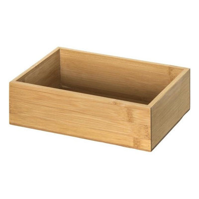 Decopatent Decopatent® 3-Delige Bestekbak - Lade Indeling met 3 bakjes -  Ladebakjes - Besteklade Organizer - Bamboe hout - Bestekcassette