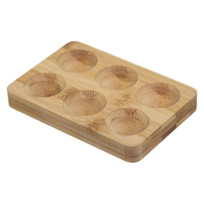 Decopatent Decopatent® Eihouder - Eieren houder voor 6 stuks eieren - Bamboe Hout - Egg organizer - Eihouder voor koelkast