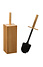 Decopatent Decopatent® Toiletborstel met houder - Bamboe Hout - WC borstel met houder - Staande Toiletborstelhouder - Vrijstaand