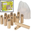 Decopatent Decopatent® Kubb werpspel - behendigheidsspel - Houten buitenspel - Scandinavisch werpspel van hout - 2 tot 4 Spelers