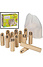 Cepewa Decopatent® Kubb werpspel - behendigheidsspel - Houten buitenspel - Scandinavisch werpspel van hout - 2 tot 4 Spelers