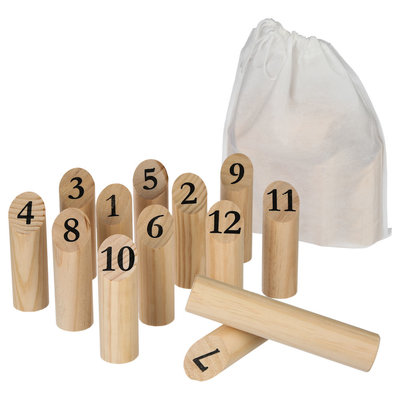 Decopatent Decopatent® Kubb werpspel - behendigheidsspel - Houten buitenspel - Scandinavisch werpspel van hout - 2 tot 4 Spelers